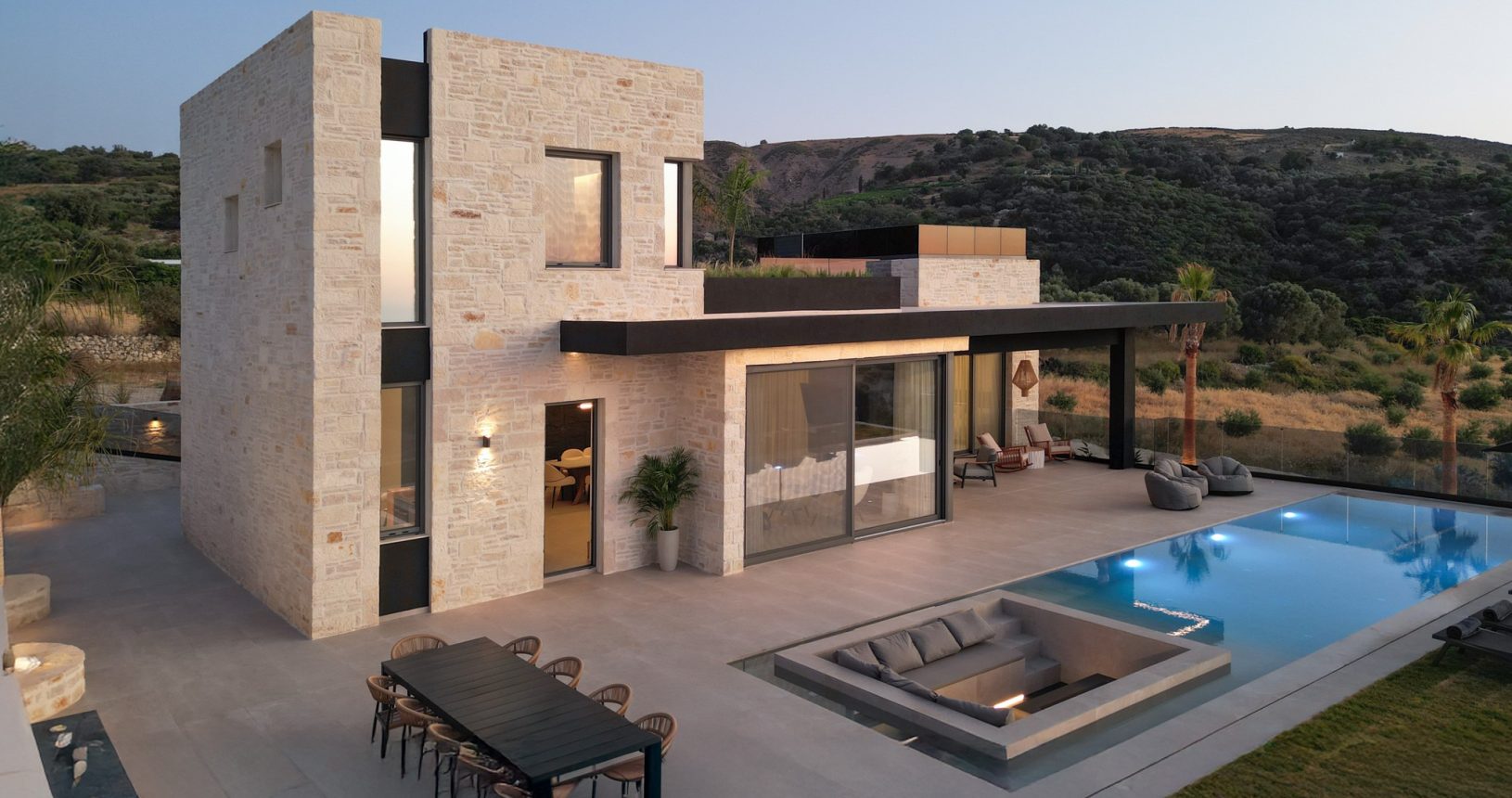 Aerial view of a completed Galerakis residence